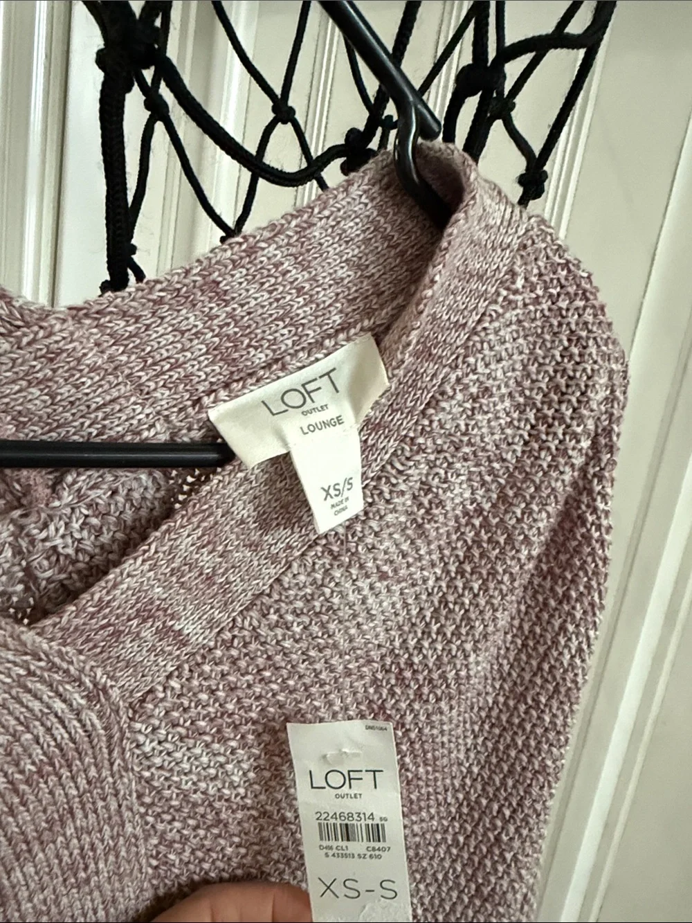 LOFT Dusty Blush Pink Wrap-Style Dolman Sweater